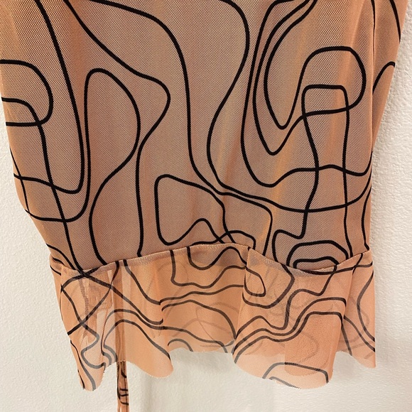 Abstract Ruched Slip Dress - Picture 3 of 4